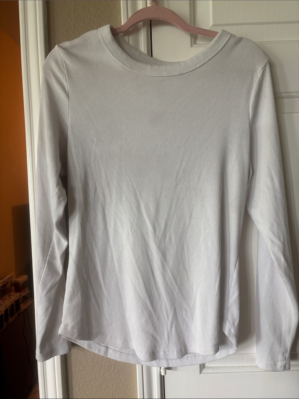 Sonoma Ribbed Crewneck Tee in Off-White
